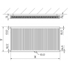 Mexen CC21 panel radiator 400 x 500 mm, bottom middle connection, 463 W, white - W6C21-040-050-00