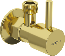 Mexen R1 angle valve for faucet 1/2"x3/8", gold - 79970-50