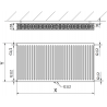 Mexen CC22 panel radiator 400 x 1600 mm, lower central connection, 1897 W, white - W6C22-040-160-00