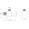 Mexen T angle valve for tap 1/2"x3/8", white - 79973-20