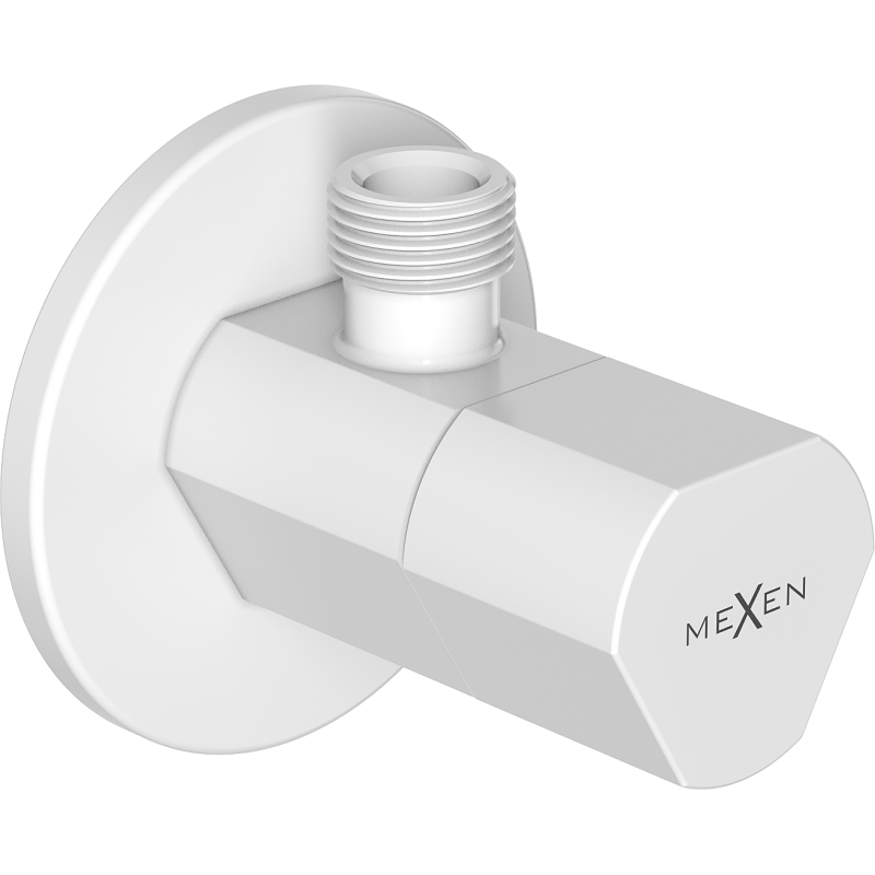 Mexen T angle valve for tap 1/2"x3/8", white - 79973-20
