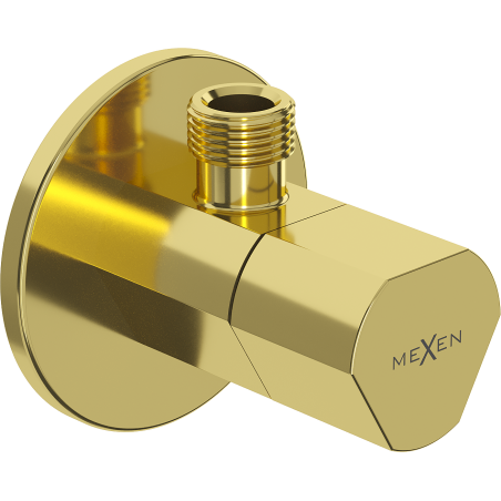 Mexen T angle valve for faucet 1/2"x3/8", gold - 79973-50