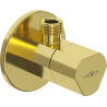Mexen T angle valve for faucet 1/2"x3/8", gold - 79973-50