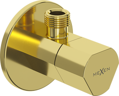 Mexen T angle valve for taps 1/2"x3/8", gold - 79973-50