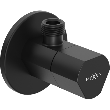 Mexen T angular valve for faucet 1/2"x3/8", black - 79973-70
