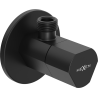 Mexen T angle valve for tap 1/2"x3/8", black - 79973-70