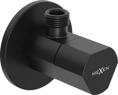 Mexen T angular valve for faucet 1/2"x3/8", black - 79973-70
