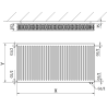 Mexen CV22 plate radiator 400 x 1100 mm, bottom connection, 1304 W, black - W622-040-110-70