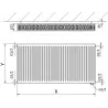 Mexen CV22 plate radiator 600 x 400 mm, bottom connection, 661 W, black - W622-060-040-70