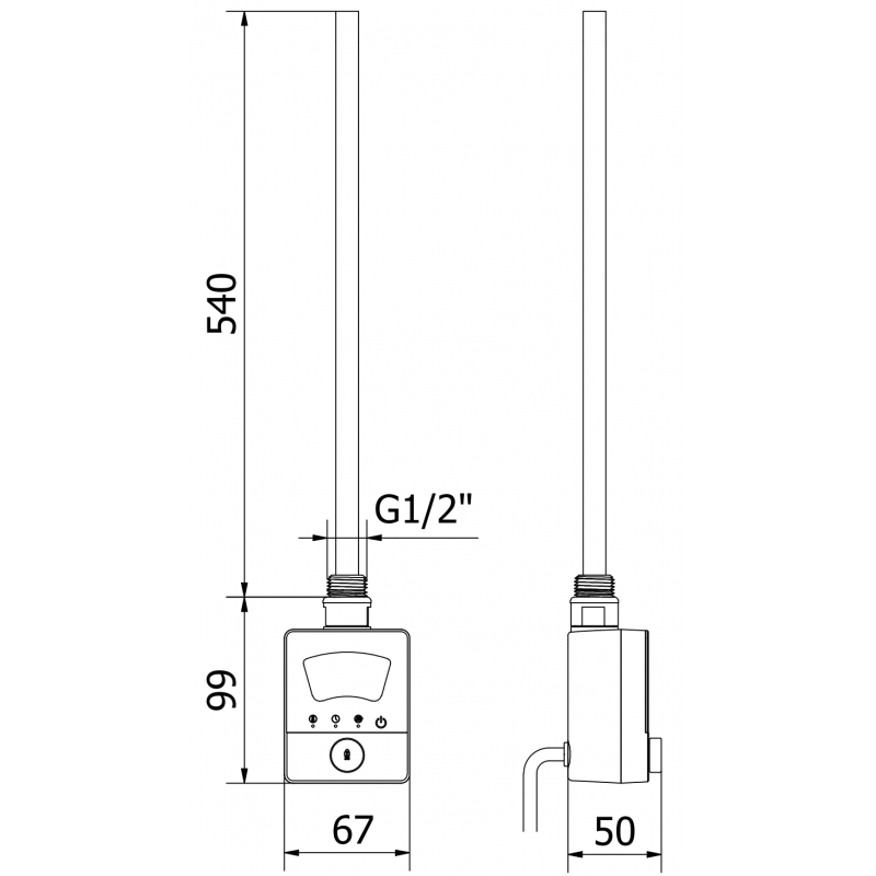 Mexen FA-BG8 600 W Electric Heater, White - W957-0600-20