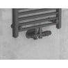 Mexen radiator valve angled, Duplex, DN50, anthracite - W907-000-66