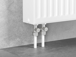 Mexen Uni-Term radiator valve dual-pipe DN50, straight 1/2"x3/4", nickel - W912-012-01