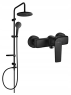 Mexen Erik surface-mounted shower set with a rainmaker and mixer tap Lynx, Black - 745940205-70
