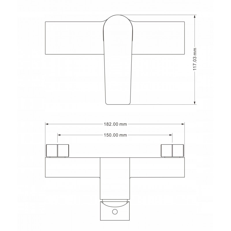 Mexen Lynx Erik Surface-Mounted Shower Set with Rain Shower and Shower Mixer, Black - 745940205-70