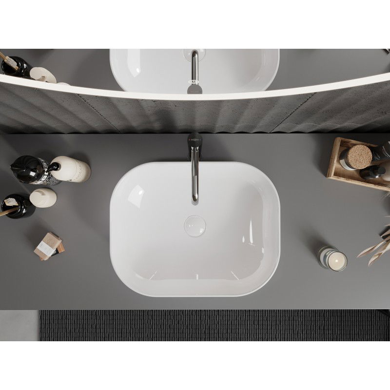 Mexen Rosa 50 x 40 cm countertop washbasin, white - 21095000