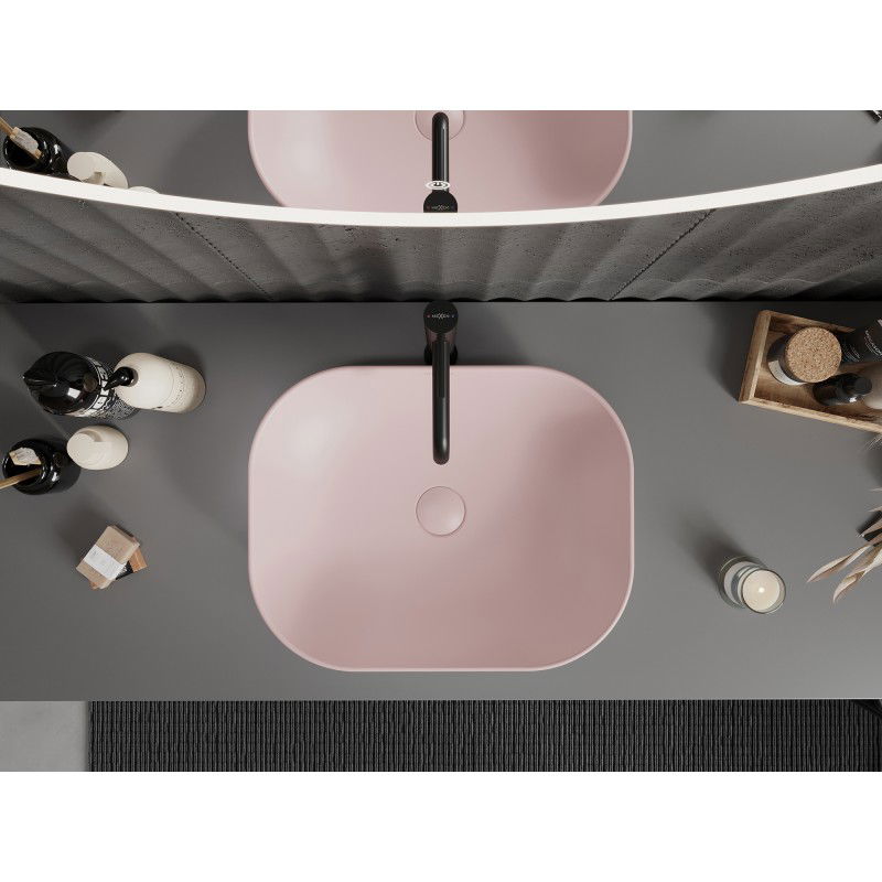 Mexen Rosa countertop washbasin 50 x 40 cm, pink matte - 21095044