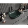 Mexen Rosa countertop washbasin 50 x 40 cm, dark green matte - 21095047