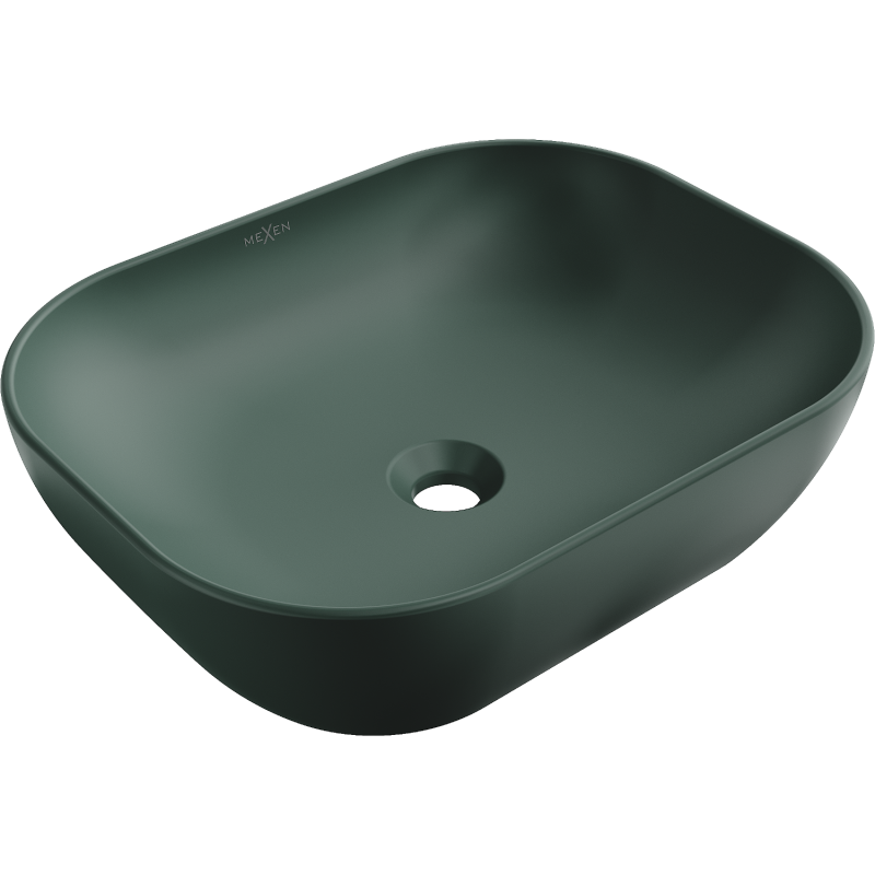 Mexen Rosa countertop washbasin 50 x 40 cm, dark green matte - 21095047