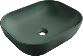 Mexen Rosa countertop washbasin 50 x 40 cm, Dark green matt - 21095047