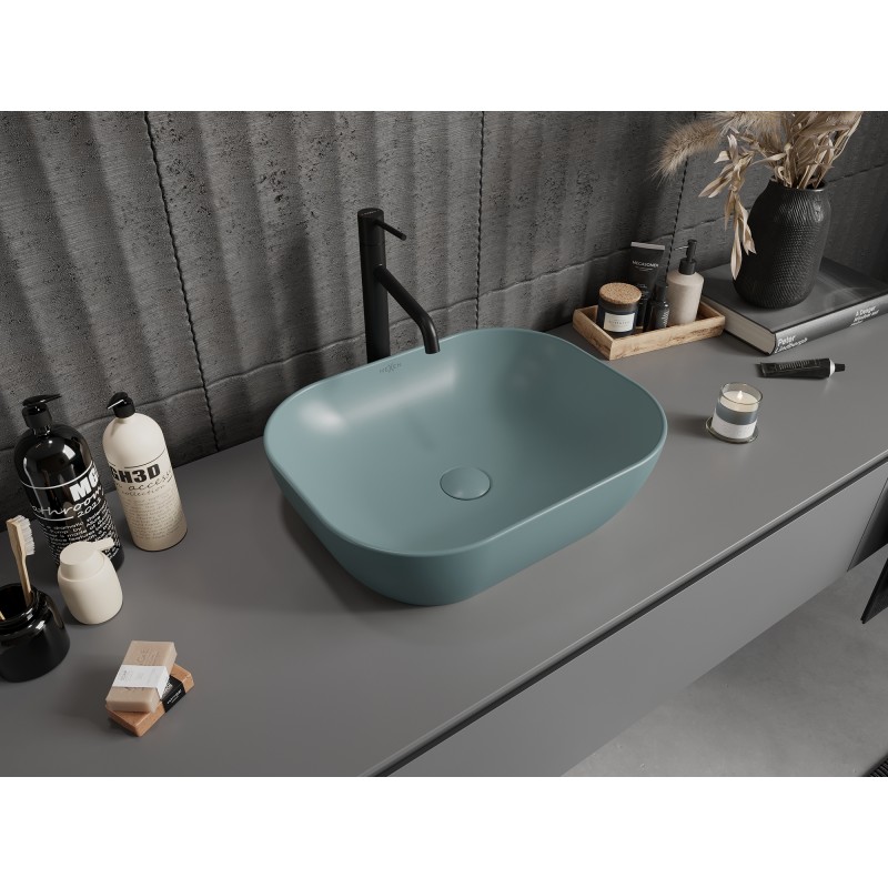 Mexen Rosa countertop washbasin 50 x 40 cm light green matte - 21095048