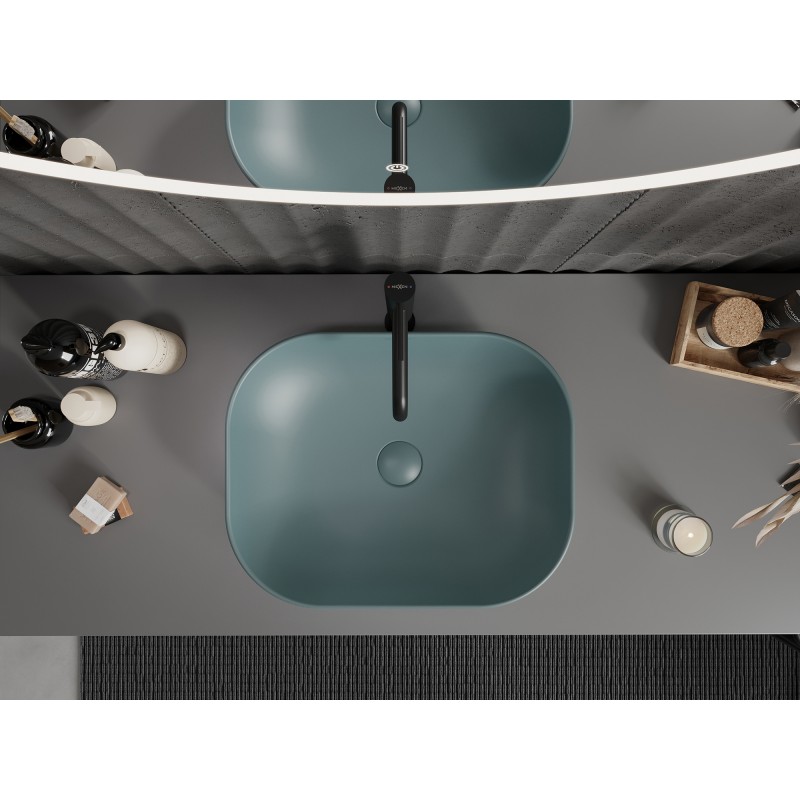 Mexen Rosa countertop washbasin 50 x 40 cm light green matte - 21095048