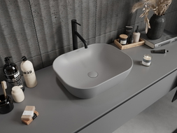 Mexen Rosa countertop washbasin 50 x 40 cm light gray matte - 21095061