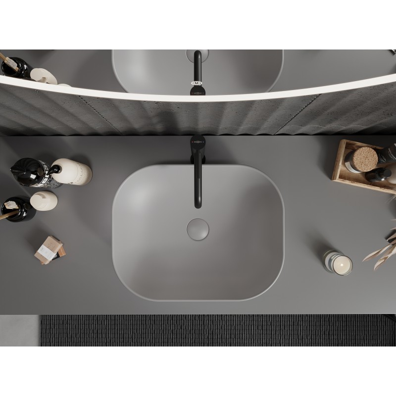 Mexen Rosa countertop washbasin 50 x 40 cm light gray matte - 21095061