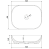 Mexen Rosa countertop washbasin 50 x 40 cm light gray matte - 21095061