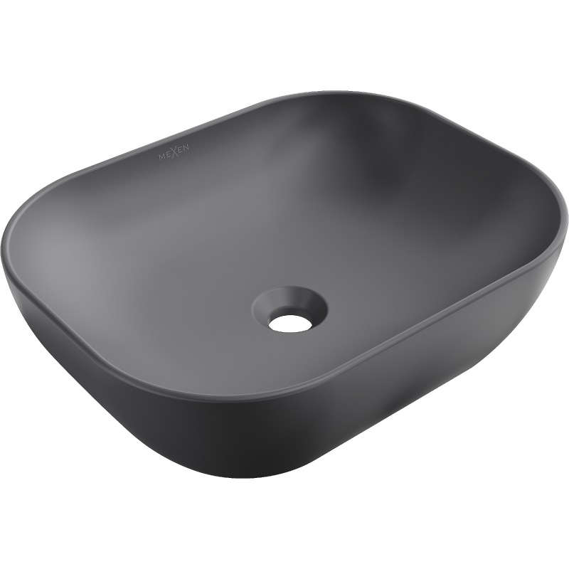 Mexen Rosa countertop washbasin 50 x 40 cm, dark grey matte - 21095071