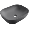 Mexen Rosa countertop washbasin 50 x 40 cm, Dark grey matt - 21095071