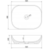 Mexen Rosa countertop sink 50 x 40 cm, dark gray matte - 21095071