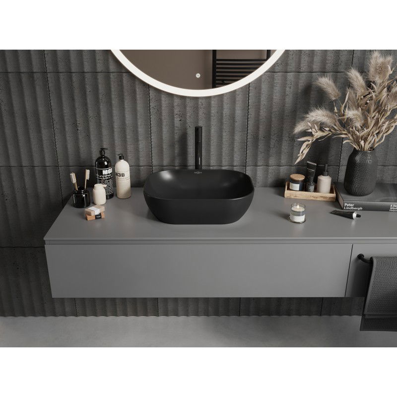 Mexen Rosa countertop washbasin 50 x 40 cm, black matte - 21095085