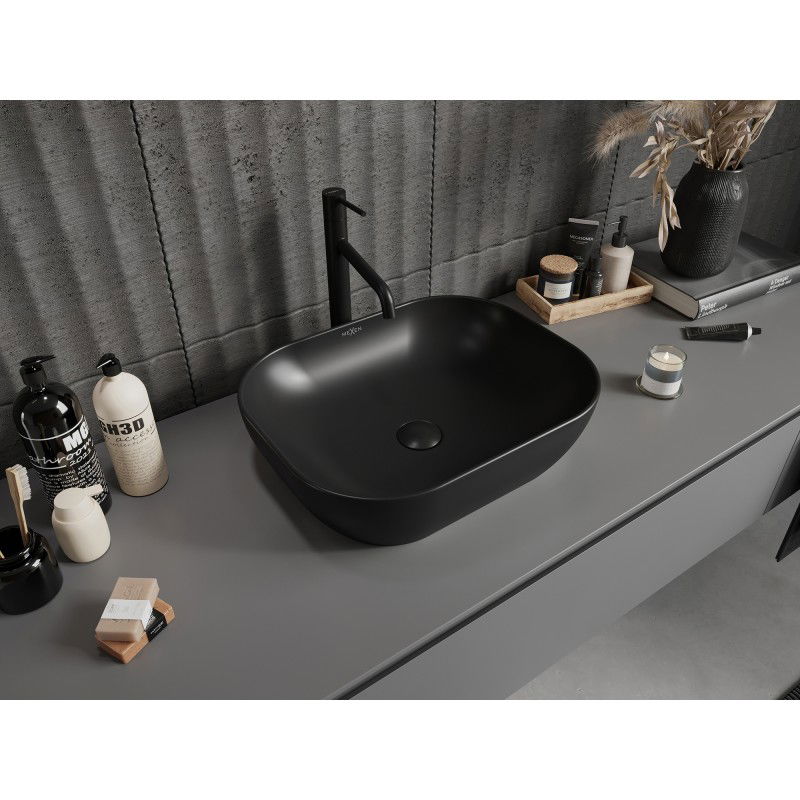Mexen Rosa countertop washbasin 50 x 40 cm, black matte - 21095085