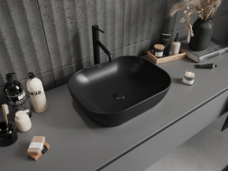 Mexen Rosa countertop washbasin 50 x 40 cm, black matte - 21095085