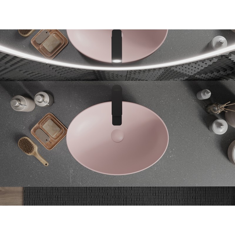 Mexen Cornelia countertop washbasin 50 x 37 cm, matte pink - 21885044