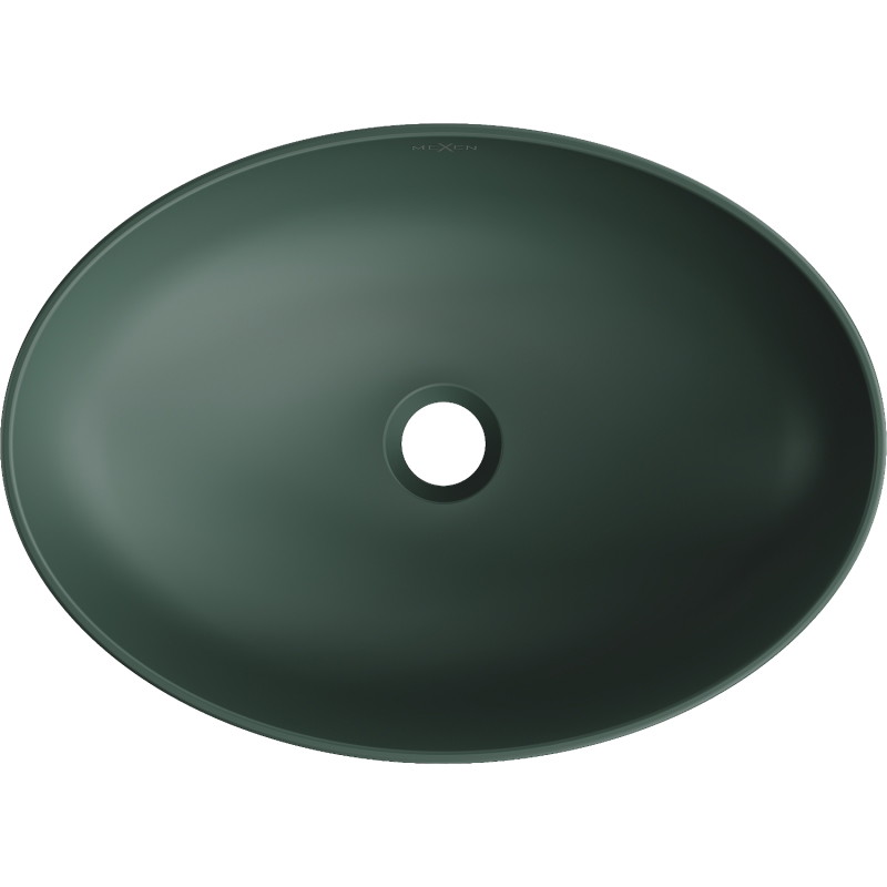 Mexen Cornelia countertop sink 50 x 37 cm, dark green matte - 21885047