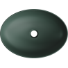 Mexen Cornelia countertop washbasin 50 x 37 cm, dark green matte - 21885047