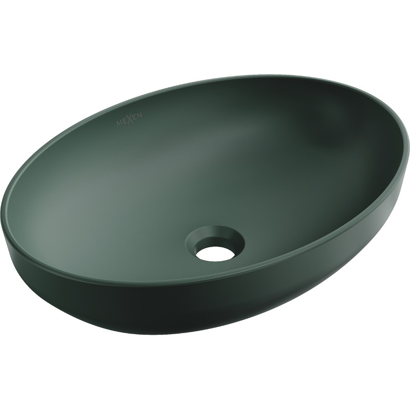 Mexen Cornelia countertop sink 50 x 37 cm, dark green matte - 21885047