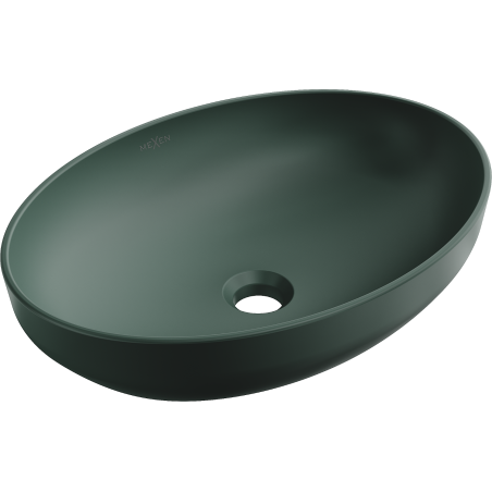Mexen Cornelia countertop washbasin 50 x 37 cm, dark green matte - 21885047