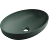 Mexen Cornelia countertop washbasin 50 x 36 cm, Dark green matt - 21885047