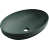 Mexen Cornelia countertop washbasin 50 x 37 cm, dark green matte - 21885047