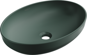 Mexen Cornelia countertop washbasin 50 x 36 cm, Dark green matt - 21885047