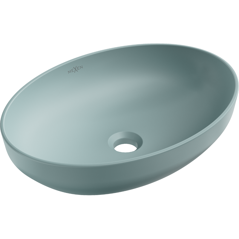 Mexen Cornelia countertop washbasin 50 x 37 cm, light green matte - 21885048