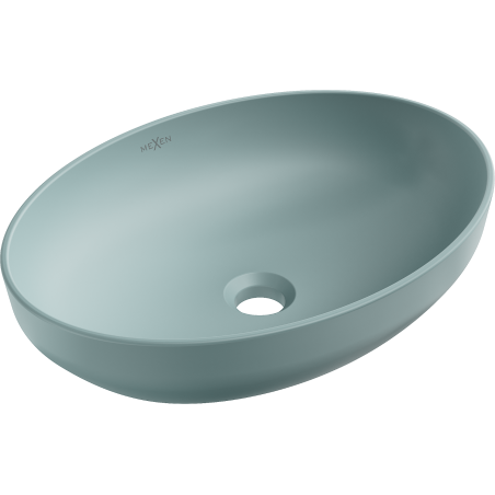 Mexen Cornelia countertop washbasin 50 x 37 cm, light green matte - 21885048