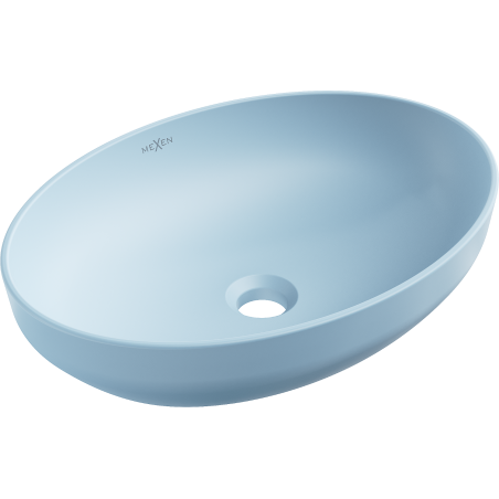 Mexen Cornelia countertop washbasin 50 x 36 cm, Blue mat - 21885049