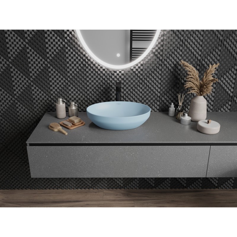 Mexen Cornelia countertop washbasin 50 x 37 cm, matte blue - 21885049