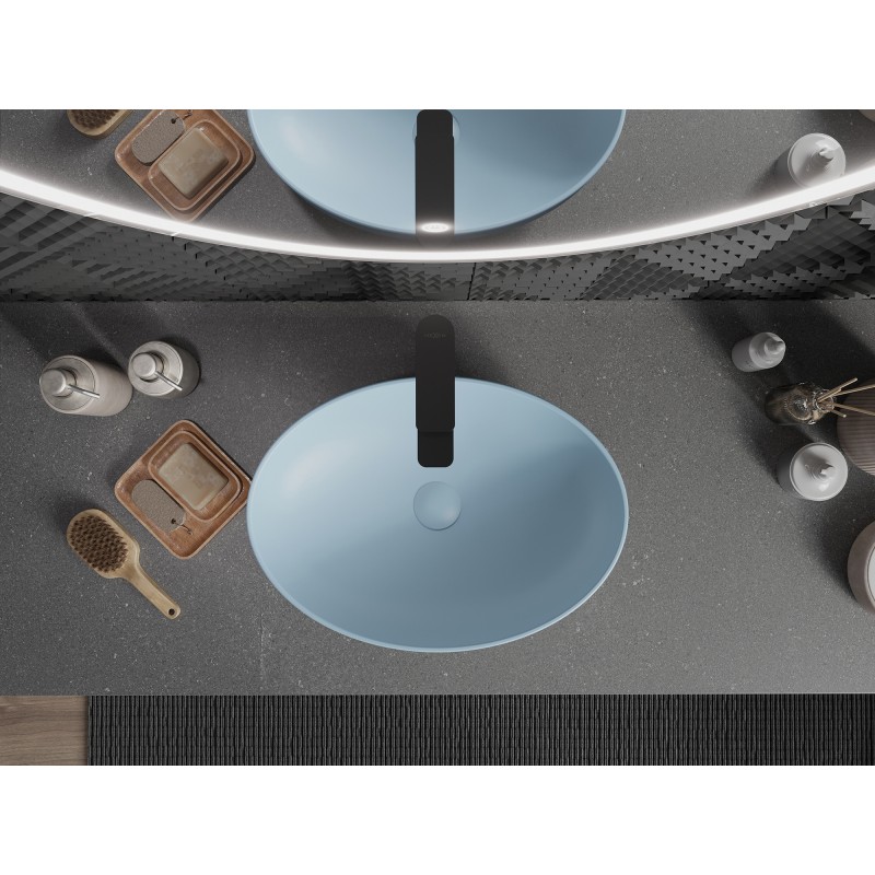 Mexen Cornelia countertop washbasin 50 x 37 cm, matte blue - 21885049
