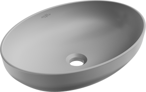 Mexen Cornelia countertop washbasin 50 x 37 cm, light gray matte - 21885061