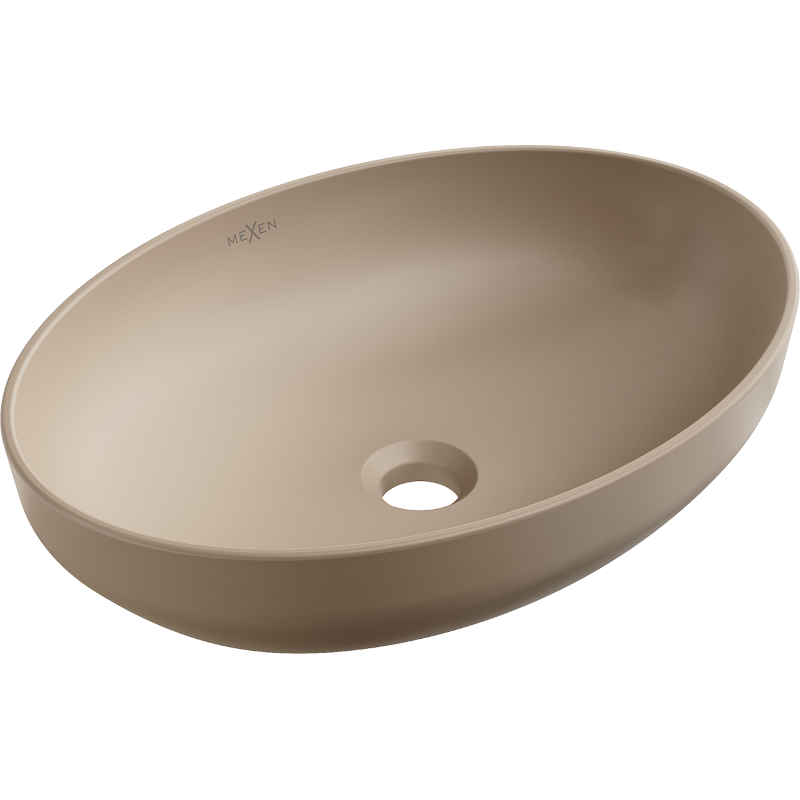 Mexen Cornelia countertop washbasin 50 x 37 cm, matt cappuccino - 21885064