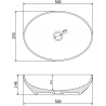 Mexen Cornelia countertop washbasin 50 x 36 cm, Cappucino matt - 21885064